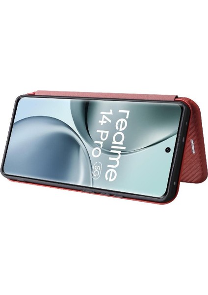 Realme 14 Pro Ince Karbon Fiber Dokulu Pc Hibrit Tam Koruma Darbeye Dayanıklı Kapaklı Telefon Kılıfı (Yurt Dışından) fırsatları