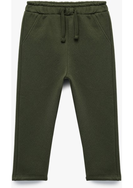 Cepli Beli Bağcıklı Pamuklu Basic Eşofman Altı