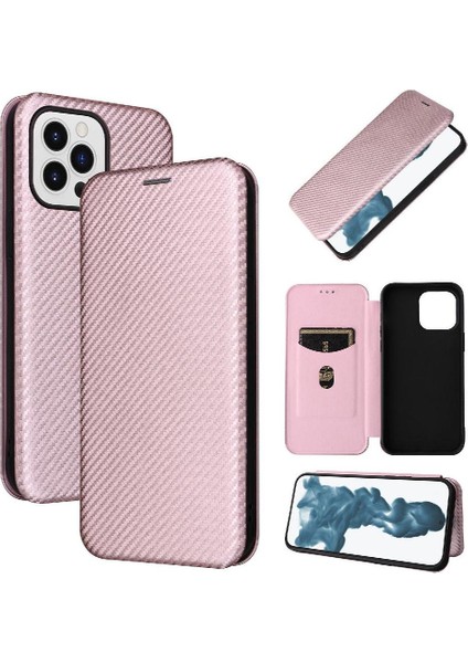 iPhone 14 Pro Max Ince Karbon Fiber Dokulu Pc Hibrit Tam Koruma Darbeye Dayanıklı Kapaklı Telefon Kılıfı (Yurt Dışından)