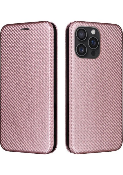 iPhone 16 Pro Ince Karbon Fiber Dokulu Pc Hibrit Tam Koruma Darbeye Dayanıklı Kapaklı Telefon Kılıfı (Yurt Dışından)