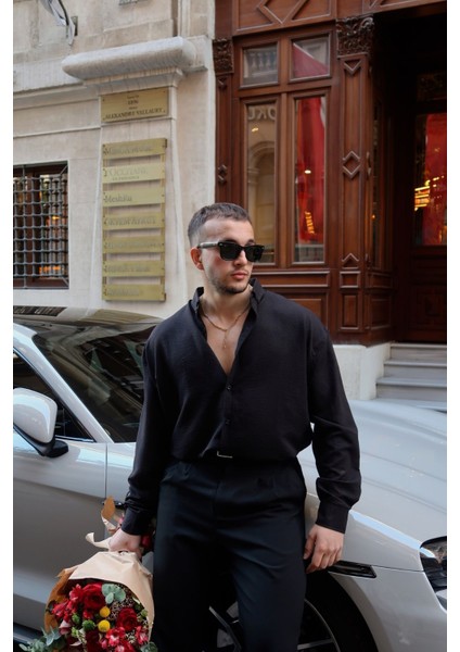 Zoro Erkek Extra Soft Keten Görünümlü Gömlek Uzun Kollu, Hafif Dokulu fiyatları