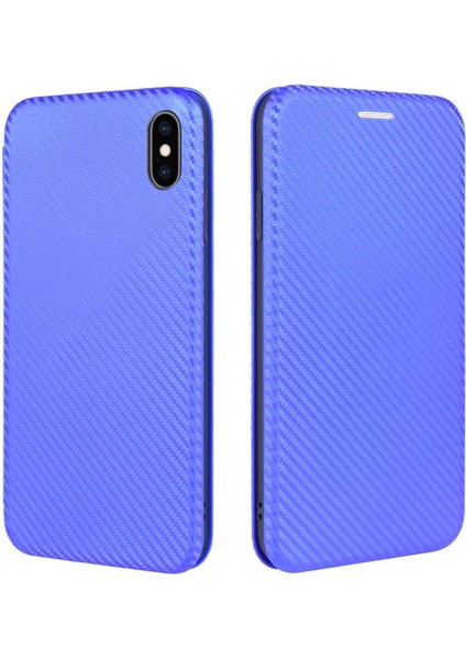 iPhone Xs Max Ince Karbon Fiber Dokulu Pc Hibrit Tam Koruma Darbeye Dayanıklı Kapaklı Telefon Kılıfı (Yurt Dışından)