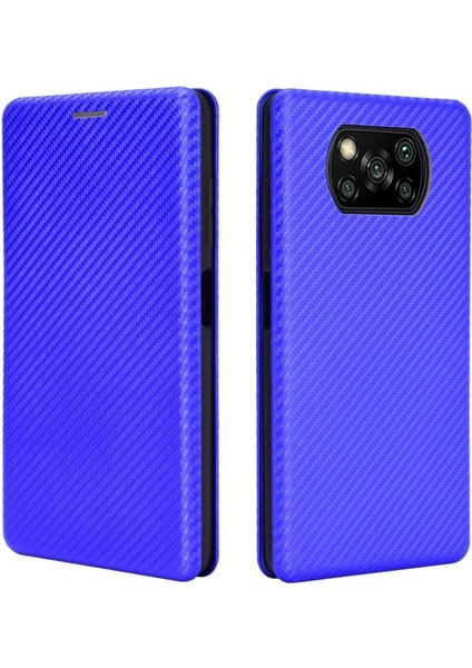 Xiaomi Poco X3 Nfc Ince Karbon Fiber Dokulu Pc Hibrit Tam Koruma Darbeye Dayanıklı Kapaklı Telefon Kılıfı (Yurt Dışından)