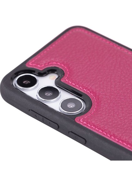 Samsung Galaxy S24 Plus Uyumlu Deri Arka Kapak Gül Kurusu fırsatları