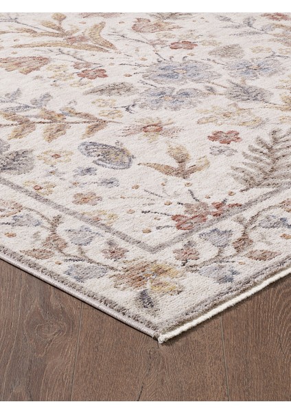 Frezia Floral Bambu Polyester Oturma Odası Salon Mutfak Halısı Eskitme Çiçekli Vintage Halı modelleri