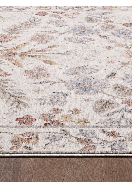 Frezia Floral Bambu Polyester Oturma Odası Salon Mutfak Halısı Eskitme Çiçekli Vintage Halı fırsatları