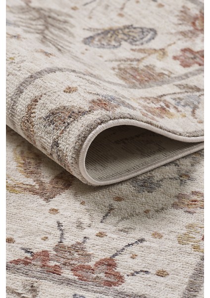 Frezia Floral Bambu Polyester Oturma Odası Salon Mutfak Halısı Eskitme Çiçekli Vintage Halı indirimleri