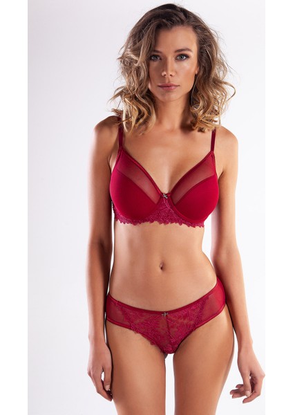 Golshan Gaspara Big Size Plunge Bra, Şarap Rengi Konforlu ve Şık Sütyen fırsatları