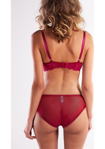 Golshan Gaspara Big Size Plunge Bra, Şarap Rengi Konforlu ve Şık Sütyen indirimleri