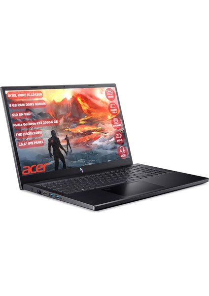 Nitro V 15 ANV15-51 Intel Core I5 13420H 8 GB 512 GB SSD RTX 3050-6 GB Freedos 15.6" FHD IPS Taşınabilir Bilgisayar NH.QNCEY.001 fiyatları