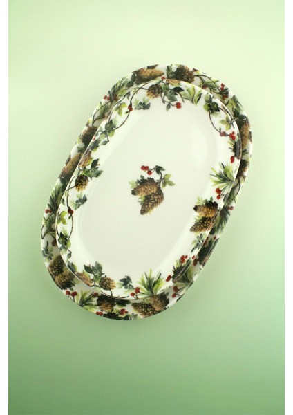 Forest 2 Boy Porselen Kayık Tabak