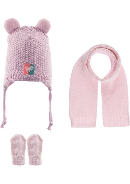 Kitti Atkı Bere Eldiven Takım 0-18 Ay 2315002 Pembe