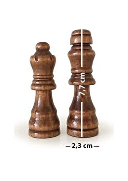Satranç Takımı Ahşap Malzeme ile 29 x 29 cm Boyutunda 32 Parça Turnuva Standardı