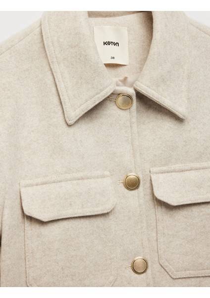 Aplike Cepli Uzun Kollu Kaşe Ceket indirimleri