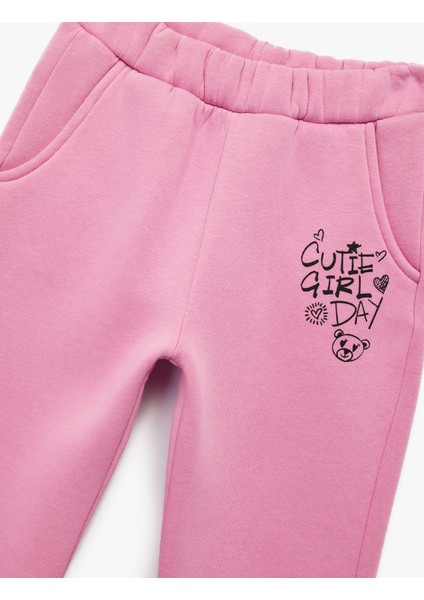 Baskılı Beli Lastikli Cep Detaylı Jogger Eşofman Altı modelleri