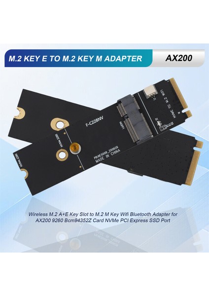 AX200 9260 BCM94352Z Kart Nvme Pcı Express SSD Bağlantı Noktası Için Kablosuz M.2 A+E Anahtar Yuvası - M.2 M Anahtar Wifi Bluetooth Adaptörü (Yurt Dışından) fırsatları