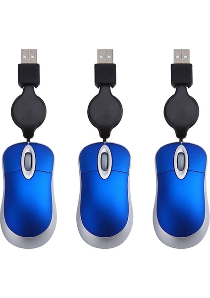 Adet Kablolu Fare Geri Çekilebilir Fare Kablolu Fare Mini Fare USB Optik Fare Bilgisayar Dizüstü Bilgisayar Için Kablolu Fare (Yurt Dışından)