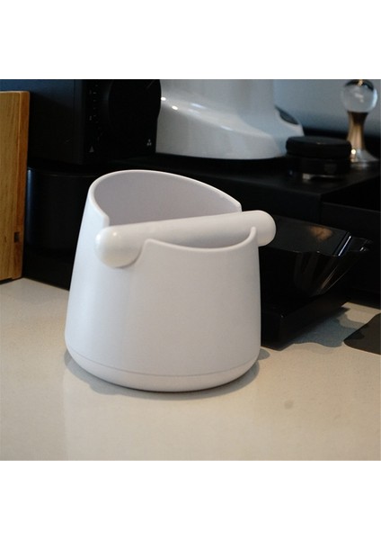 Kauçuk Vuruş Çubuğu ile Kahve Vuruş Kutusu Büyük Espresso Telvesi Kabı Kaymaz Atık Kahve Telvesi Çöp Kovası (Beyaz) (Yurt Dışından) fırsatları