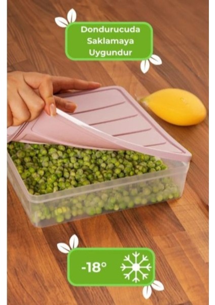 Vakumlu Silikon Kapaklı 2 Li Dondurucuya Mikrodalgaya Uygun Erzak Saklama Kabı 3 Litre Büyük Boy fiyatları