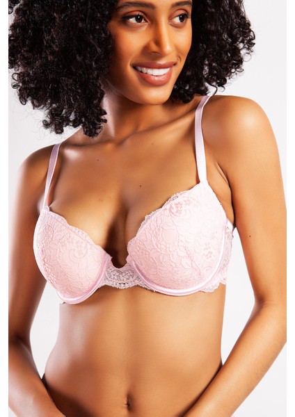 Golshan G.colors Balconette Foam Push Up Bra, Açık Pembe Konforlu ve Şık Sütyen