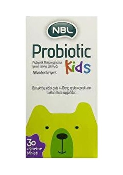 Probiotic Kids 30 Çiğneme Tableti Probiyotik İçerikli Çocuk Takviyesi fiyatları