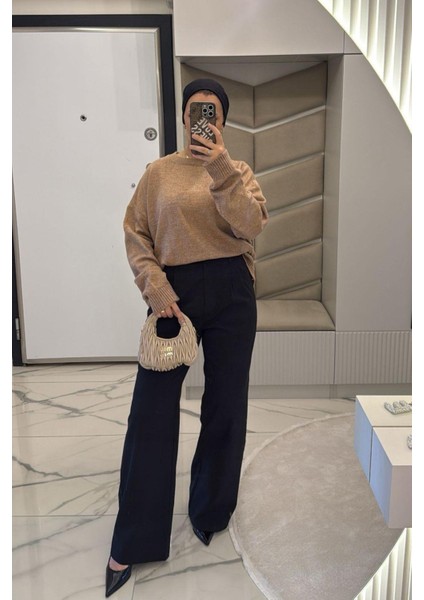 Kadın Siyah Palazzo Pantolon