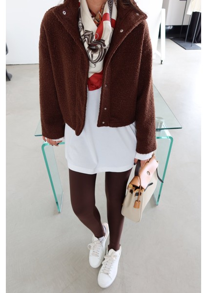 Çıtçıtlı Bürümcüklü Crop Ceket fiyatları