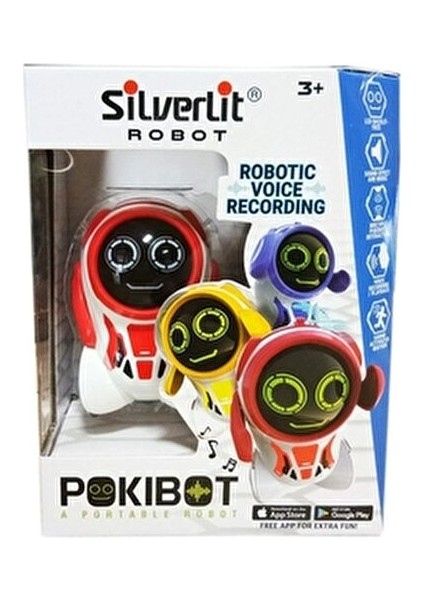Pokibot Robot Kırmızı Dans Eden ve Sesleri Tekrar Eden İnteraktif Oyuncak