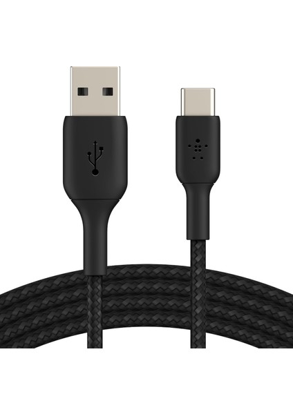 Boost Şarj Örgülü Usb-C Kablosu 3 M, Siyah