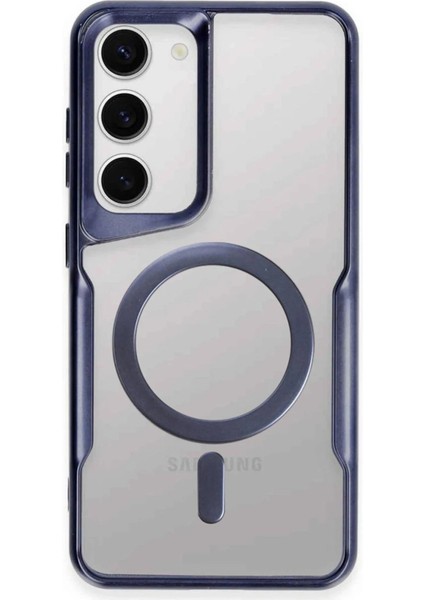 Samsung Galaxy S23 Kılıf Boyi Magsafe Silikon Kapak - Lacivert - A7380-5753