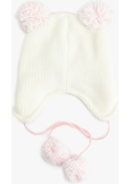 Ponponlu Nakış Detaylı Kedi Figürlü Örgü Bere modelleri