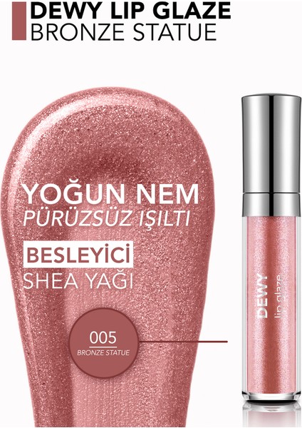 Dewy Lip Glaze Nemlendirici Etkili Yarı Transparan Dudak Parlatıcısı (005 Bronze Statue) 8682536068093 indirimleri