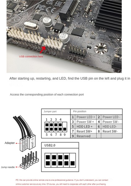 Bilgisayar Masaüstü Anahtarı Internet Kafe Evrensel Usb3.0 Ev Masaüstü Harici Güç Uzatma Düğmesi, Sesli USB Çıkışı (Yurt Dışından) modelleri