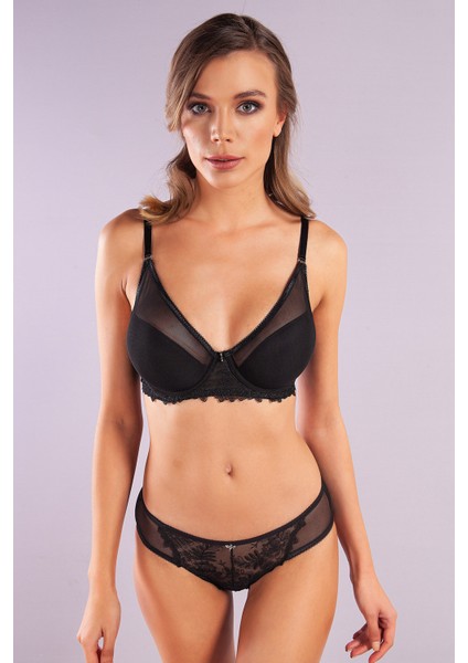 Golshan Gaspara Big Size Plunge Bra, Siyah Konforlu ve Şık Sütyen