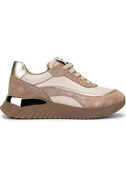 Kadın Hakiki Deri Bej Sneakers & Spor Ayakkabı 1164 25804D Bn Ayk SK25-26 Bj St/dore/bj Dr