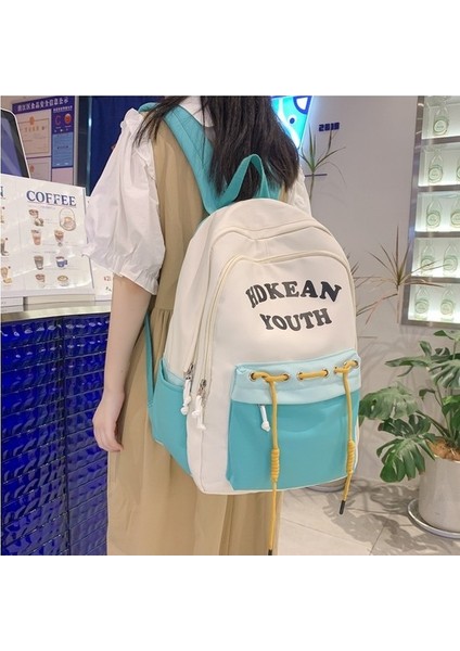 Sırt Ortaokul Örgülü Or Okul Öğrencileri Lise Kapasiteli Kadın Halat Çantası Çantası Büyük (Yurt Dışından)