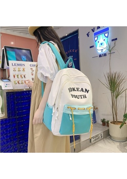 Sırt Ortaokul Örgülü Or Okul Öğrencileri Lise Kapasiteli Kadın Halat Çantası Çantası Büyük (Yurt Dışından) modelleri