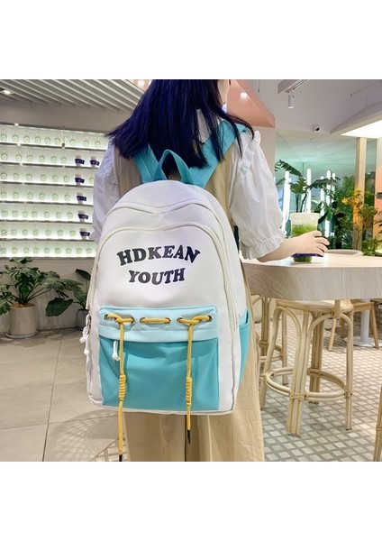 Sırt Ortaokul Örgülü Or Okul Öğrencileri Lise Kapasiteli Kadın Halat Çantası Çantası Büyük (Yurt Dışından) fırsatları