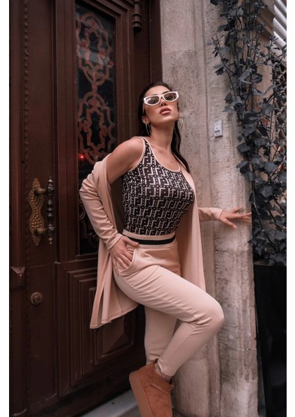 Mdb Kadın Uzun Kollu Krep Üçlü Takım