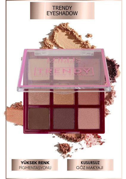 Trendy Eyeshadow 9 Colors / Trendy Far Paleti 9 Renk / Trendy Göz Farı 9 Renk fiyatları