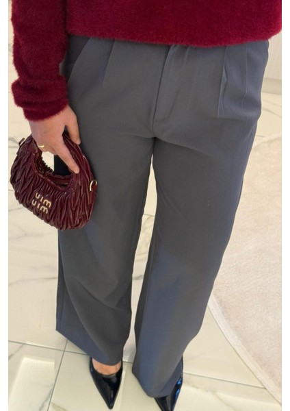 Kadın Gri Palazzo Pantolon modelleri