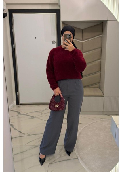 Kadın Gri Palazzo Pantolon fırsatları