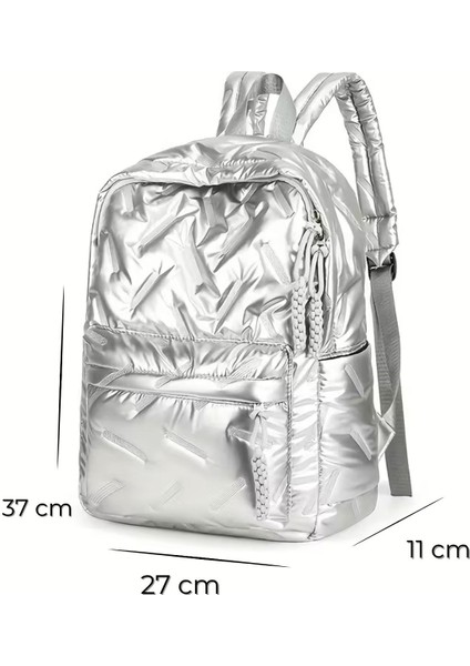 Parlak Sırt Çantası Gümüş fırsatları