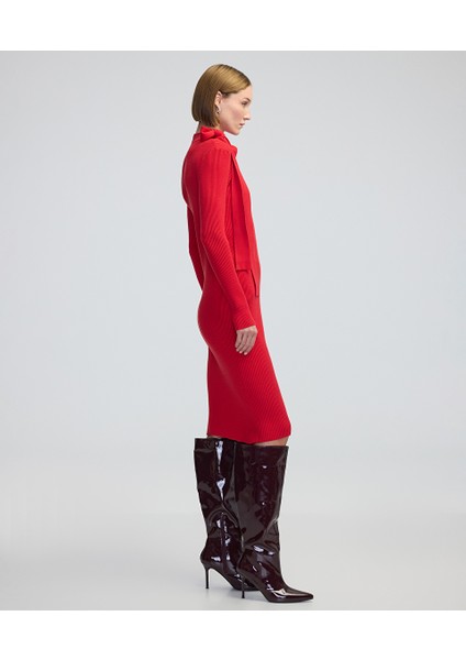 Boyundan Bağlamalı Triko Elbise IW6240002300034 fırsatları