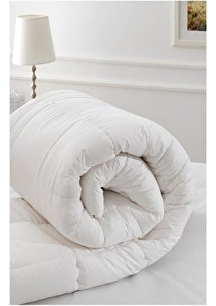 Çift Kişilik Microsoft Yorgan Bambu Pamuk Desenli Beyaz 195 x 215 cm fiyatları