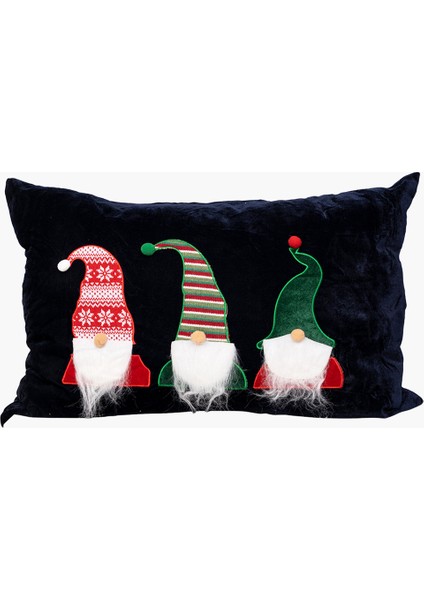 HAPPY SUGAR Mavil, Beyaz Kadifeli Yastık Kılıf 60cm