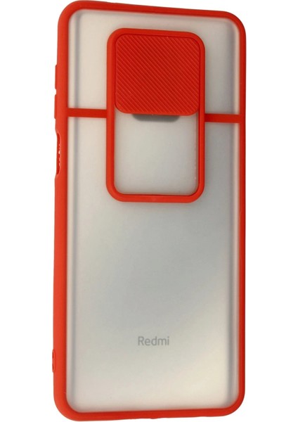 Xiaomi Redmi Note 9 Pro Kılıf Palm Buzlu Kamera Sürgülü Silikon - Kırmızı - A3461-7007 modelleri