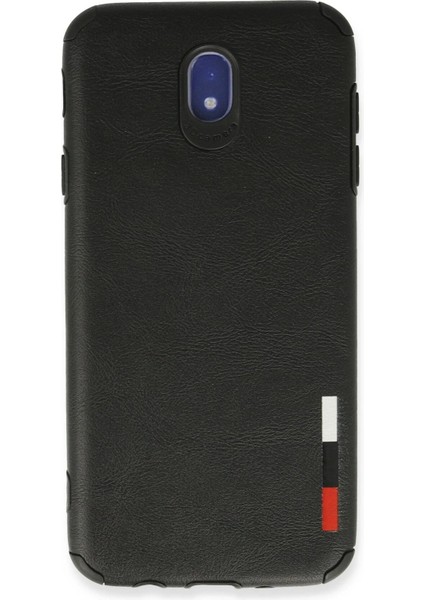 Samsung Galaxy J7 Pro / J730 Kılıf Loop Deri Silikon - Siyah - A6043-6089