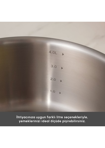Power Steel 316+ 3ply Voyager Indüksiyon Tabanlı 8 Parça Çelik Tencere Seti