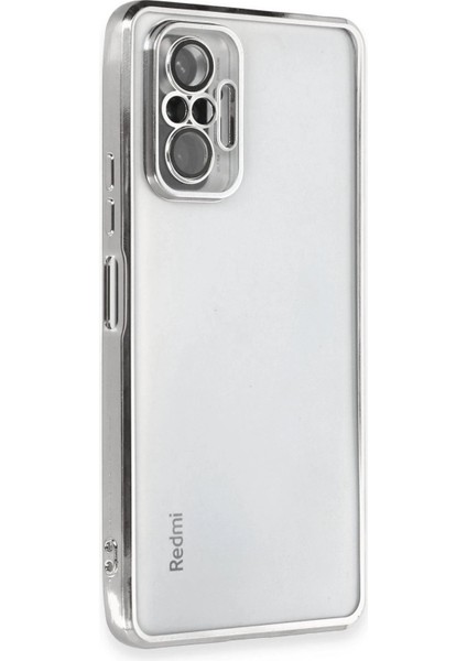 Xiaomi Redmi Note 10 Pro Kılıf Lensli Silikon - Gümüş - A9700-4374